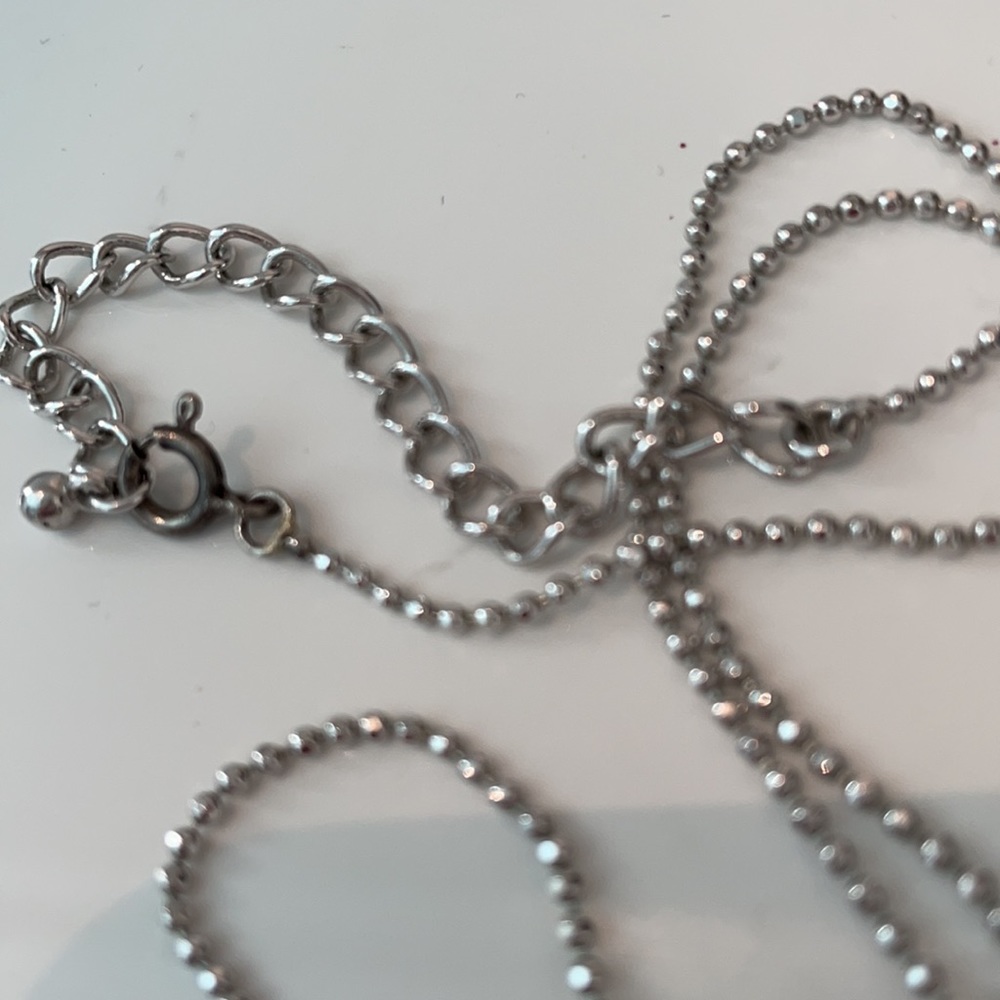 Vintage Rectangular Tiny Rhinestone Necklace - image 3